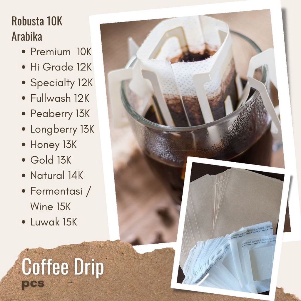

Kopinang Original Coffee Gayo Robusta & Arabica Drip