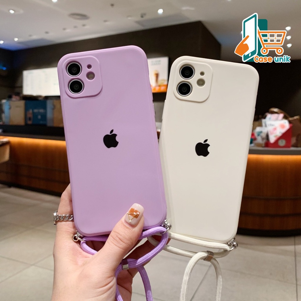 SOFTCASE SLINGCASE ORIGINAL SILIKON PELINDUNG KAMERA I PHONE 6 6+ 7 7+ 8 8+ SE CS3173
