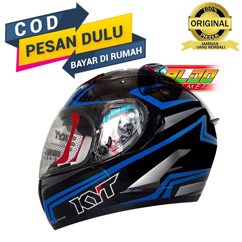 Helm kyt falcon | HELM KYT FALCON | kyt falcon motif CARBON BLACK BLCK BLUE Original