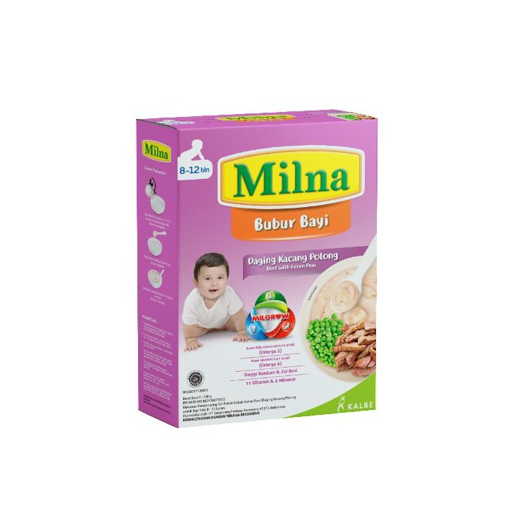 Milna Bubur Bayi 6+ &amp; 8+ 120 gr / Bubur Bayi Milna / Milna Bubur Bayi