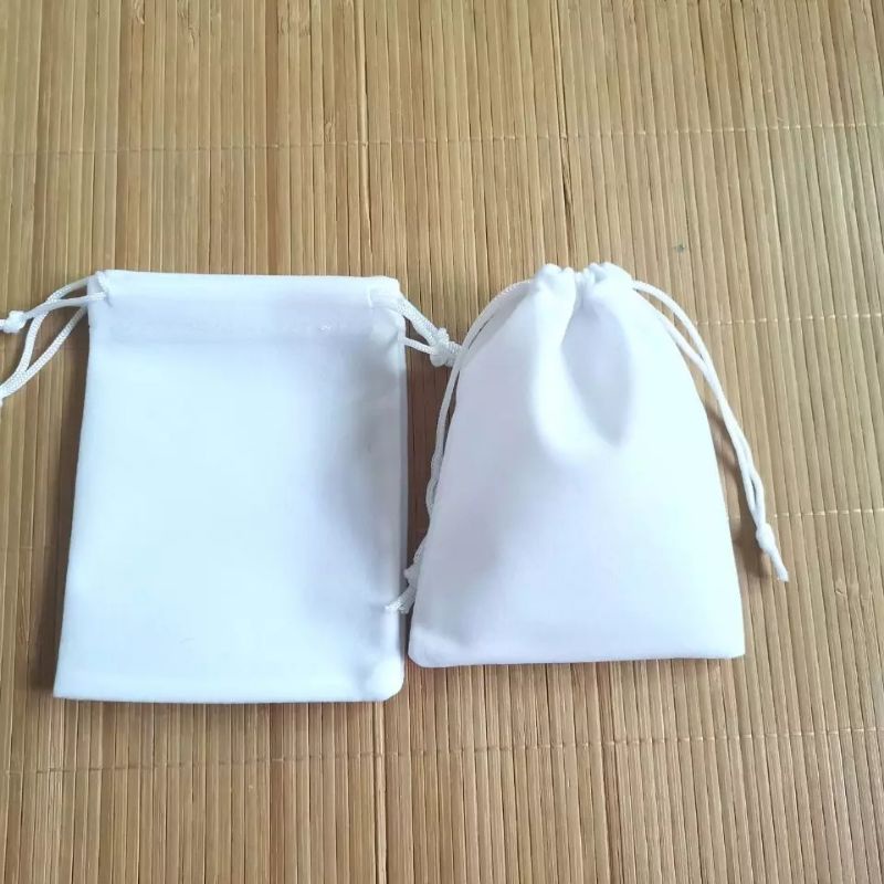 kantong serut drawstring pouch serut bahan beludru bludru halus