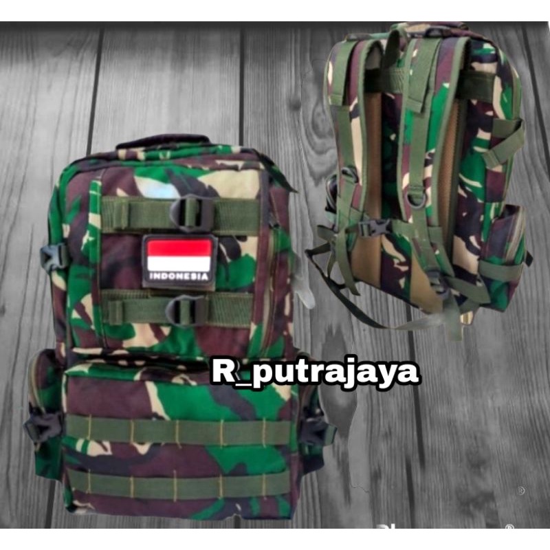 tas ransel army tas punggung gultor besar loreng tni malvinas/ free emblem patch rubber karet Velcro