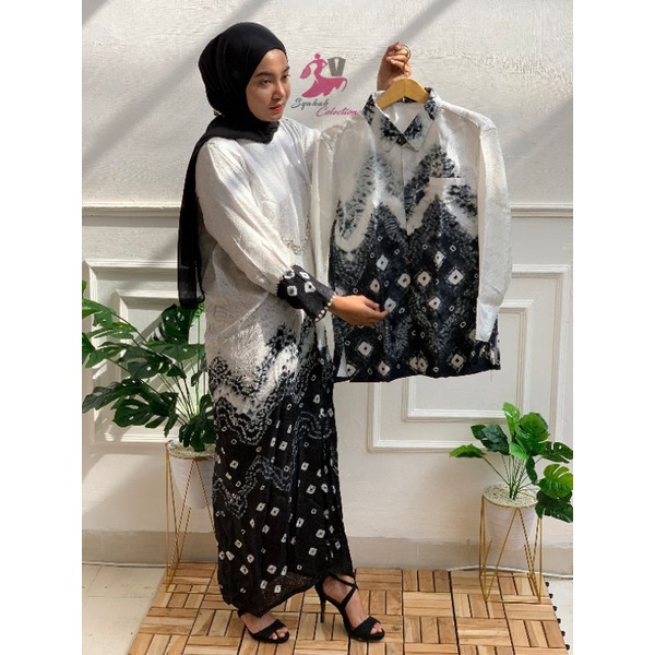 GAMIS KAFTAN BATIK COUPLE MOTIF JUMPUTAN BAHAN VISCOS  (dijuall terpisah)