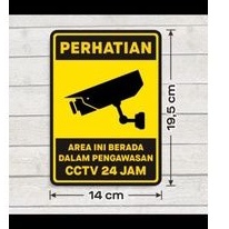 

Promo stiker AREA CCTV 15x20cm PERHATIAN.sign rambu K3