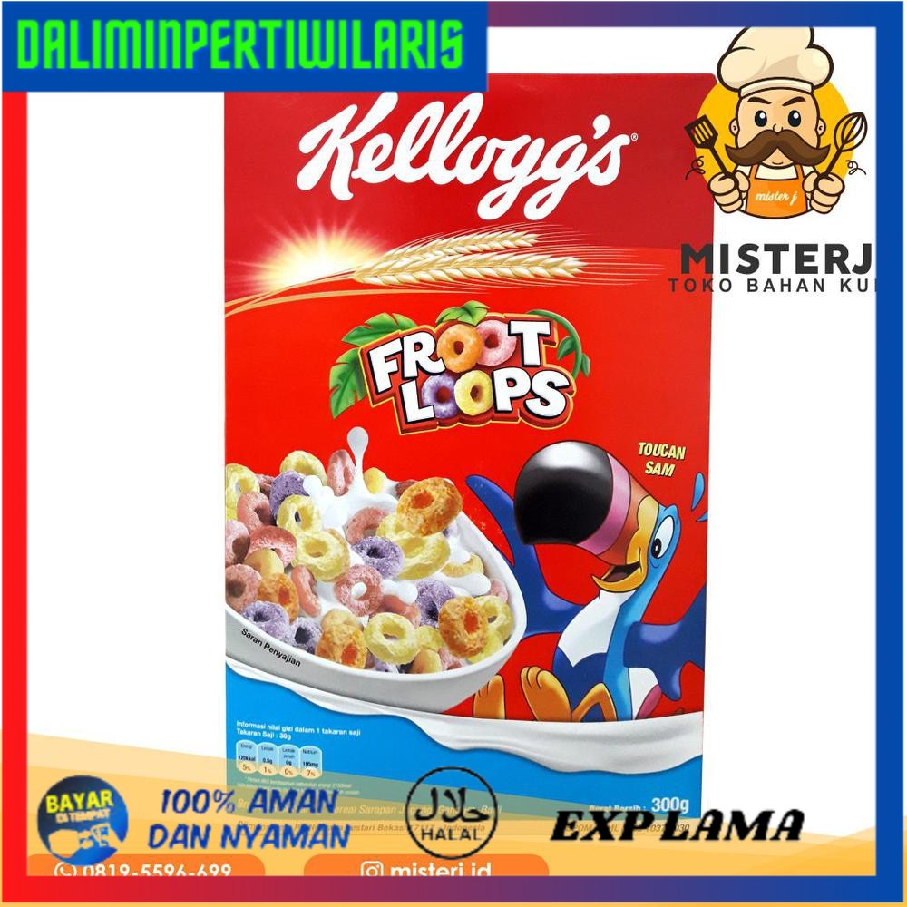 

BISA COD KELLOG'S FROOT LOOPS 300 GR SEREAL SARAPAN JAGUNG, GANDUM, BARLI STOK TERBATAS [Kode 1|Kode
