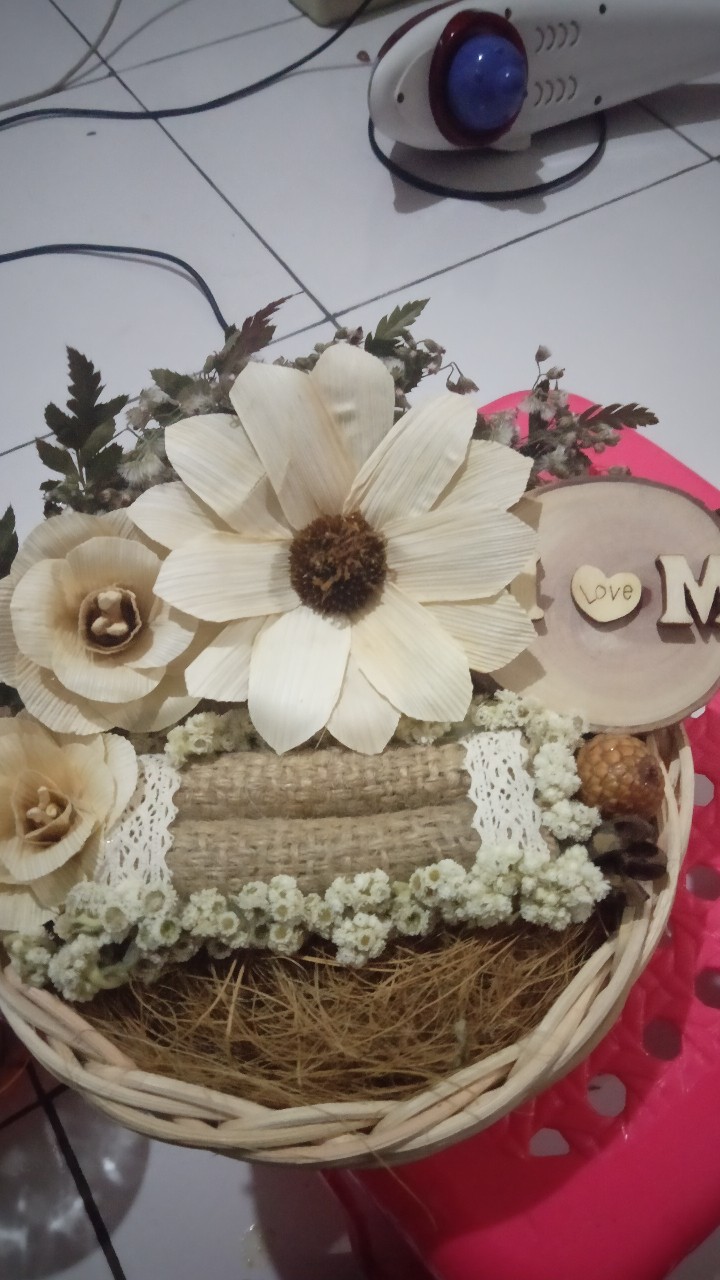 Eternal Natural Rustic/rattan Ring Basket (mahar Tempat Cincin/ring Bearer)