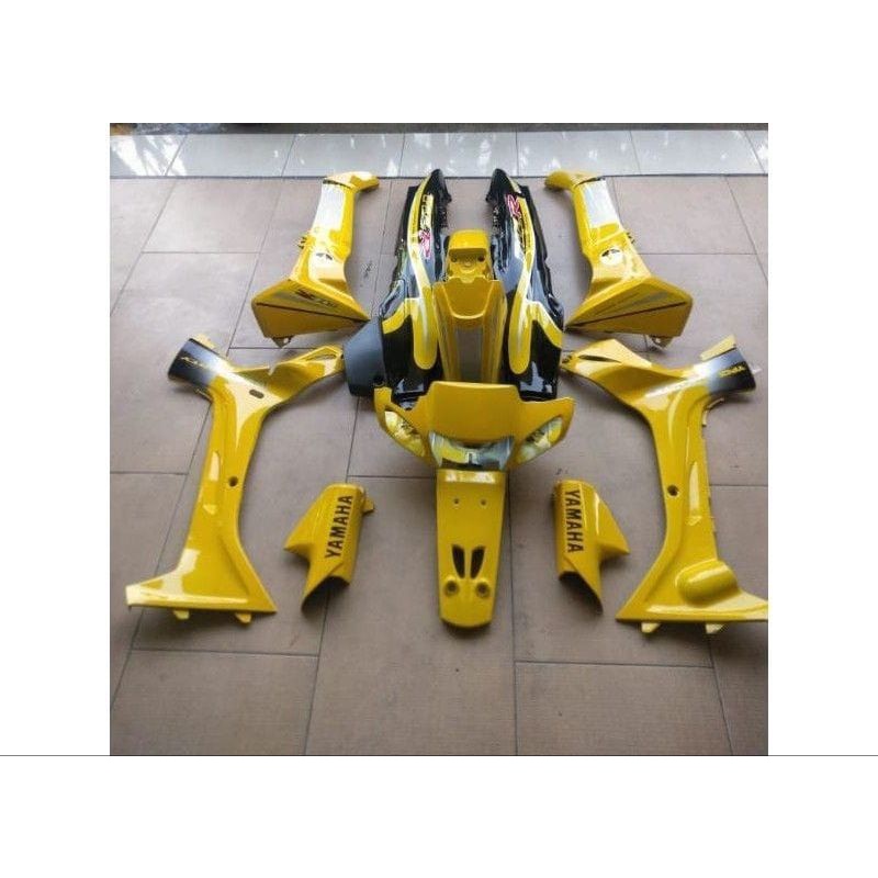COVER BODY BODI SET HALUS YAMAHA FIZR F1ZR HITAM KUNING EDITION CALTEX
