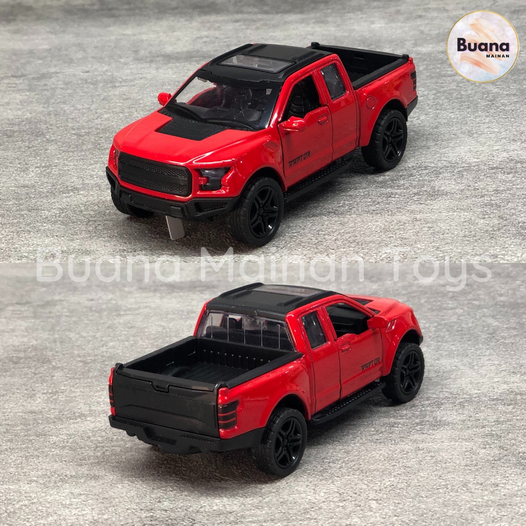 DIECAST METAL SCALE MODEL TRUCK PICK UP RAPTOR MAINAN MOBIL MOBILAN ANAK COWO