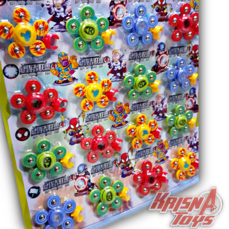 MAINAN ANAK SPINNER IMPORT KARAKTER AVENGERS isi 16pcs/Lembar