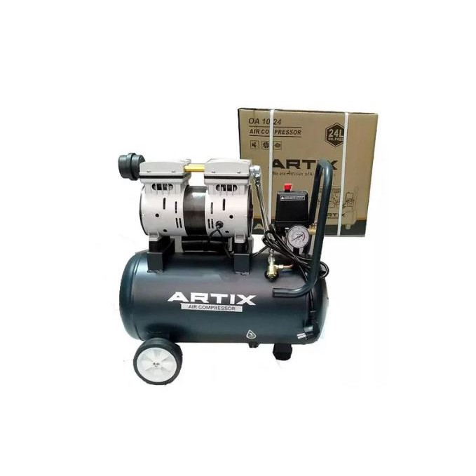 Mesin Kompressor Angin Artix OA 1024 OA1024 Kompressor Oilless 1 HP Kompressor Silent 24 Liter