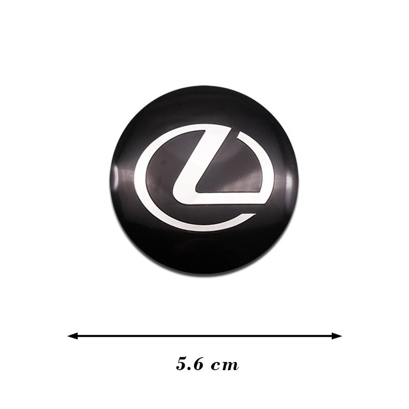 4pcs Stiker Cover Hub Tengah Roda Mobil Bahan Aluminum 56mm Untuk Lexus Is250 Is350 Nx200t Rx300