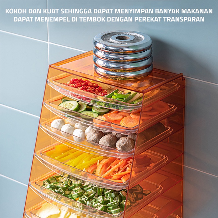 GM Bear Rak Susun Rak Dinding Dapur Food Tray Daging Sayur Praktis P0203 – Hotpot Tray