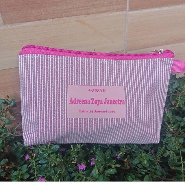 Souvenir dompet pouch sablon custom