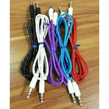 (NCS) Kabel Aux 3.5 3,5 mm Hitam / Tali Sepatu