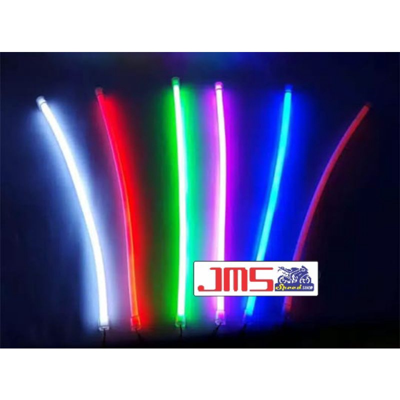 lampu alis led biru merah ungu putih ice blue 30/60 cm bulat universal beat vario aerox nmax pcx cbr r15