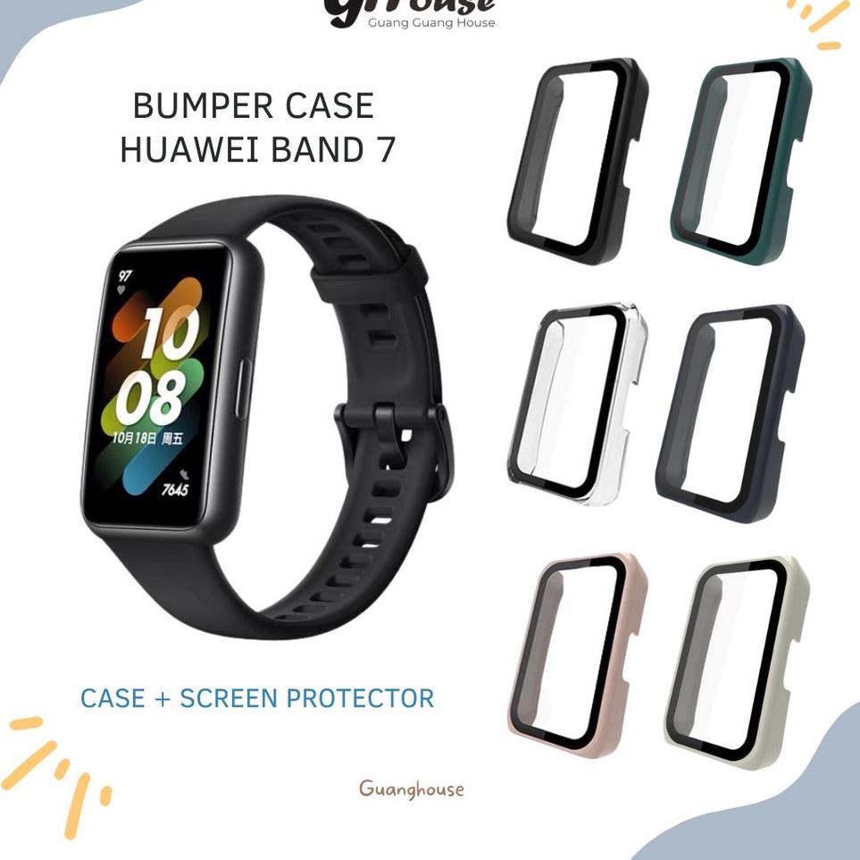 D9V9 Case Huawei Band 7 Bumper Case Screen Proter Guard Huawei Band 7 / Honor Band 6 S7Y