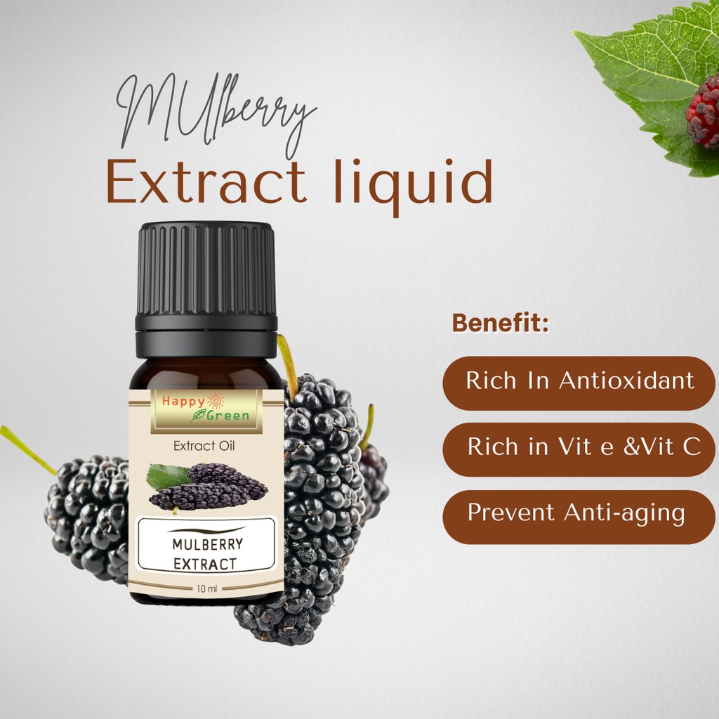 Happy Green Mulberry Liquid Extract - Ekstrak Buah Murbei 100% Natural Murbai