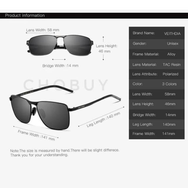 Kacamata Polarized Original VEITHDIA 2462 Anti UV Polaroid Terbaik