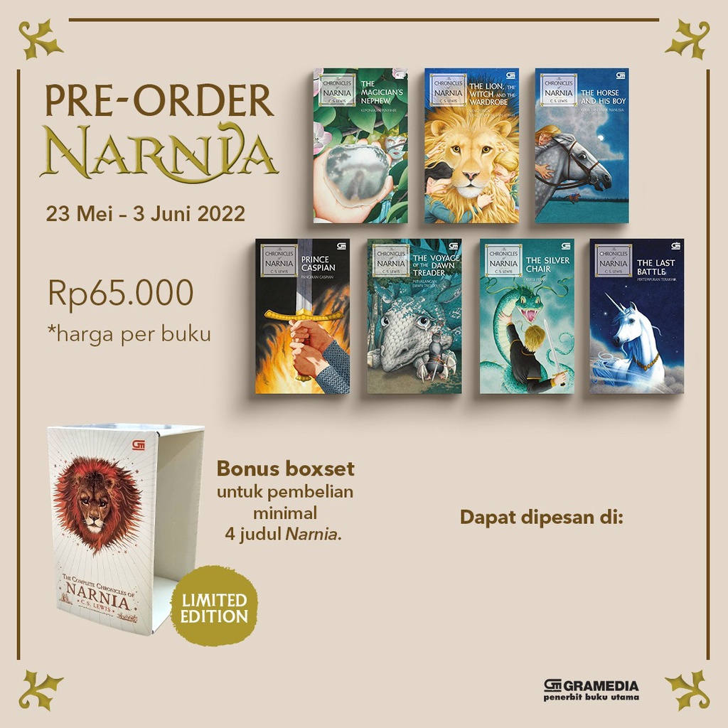 NOVEL SERI THE CHRONICLES OF NARNIA - CS LEWIS