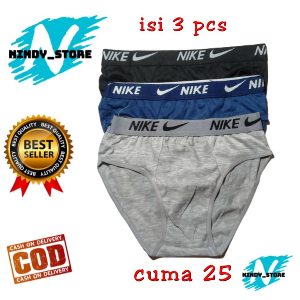 [ ISI 3 ] CELANA DALAM PRIA NIKE CD BOXER M L XL