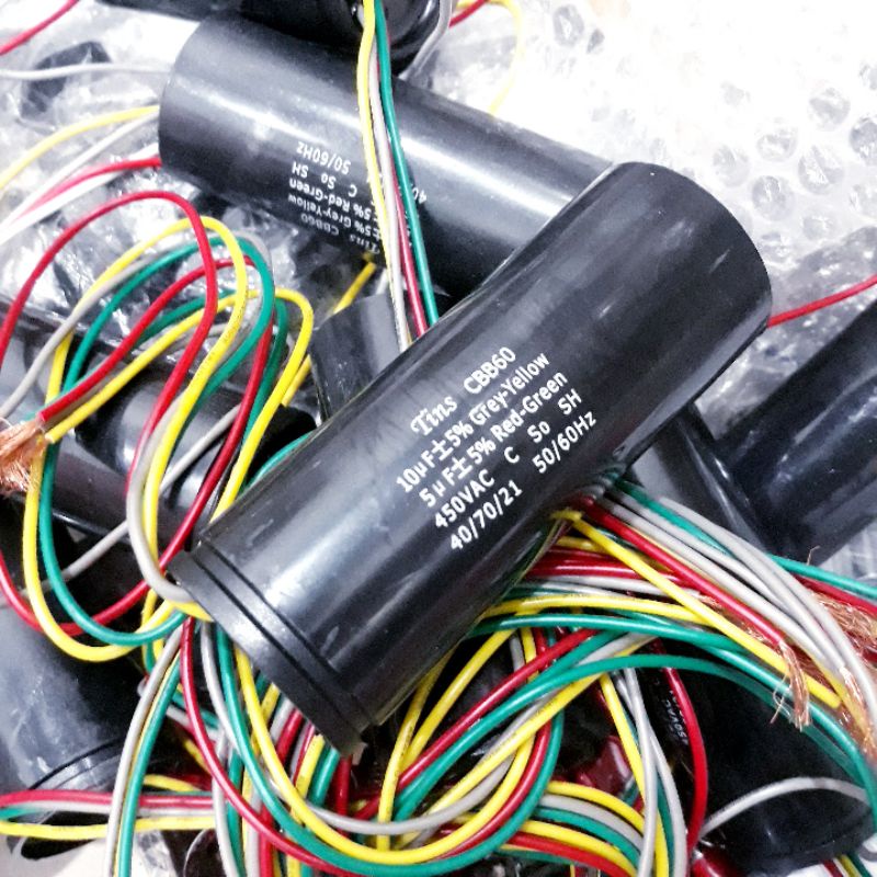 Capasitor Kapasitor Mesin Cuci 2 Tabung 12+5 micro | 11+3 micro | 10+4 micro | 10+5 micro | 13+5 uf | 8+4uf