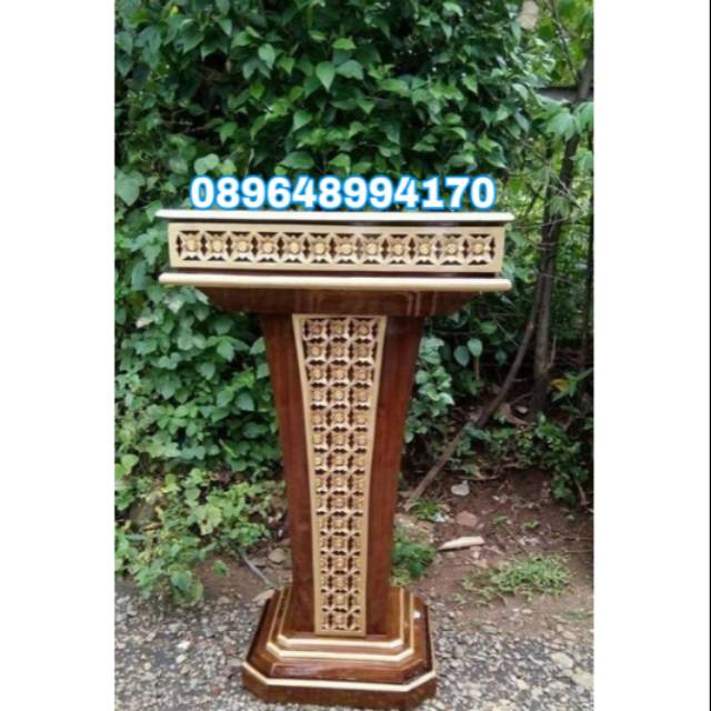Podium kayu jati podium pidato jati