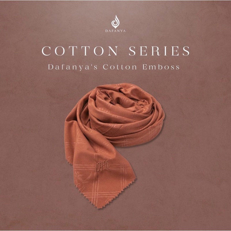 Hijab Segi Empat - Jilbab Voal - Cotton Emboss - Dafanya Scarf