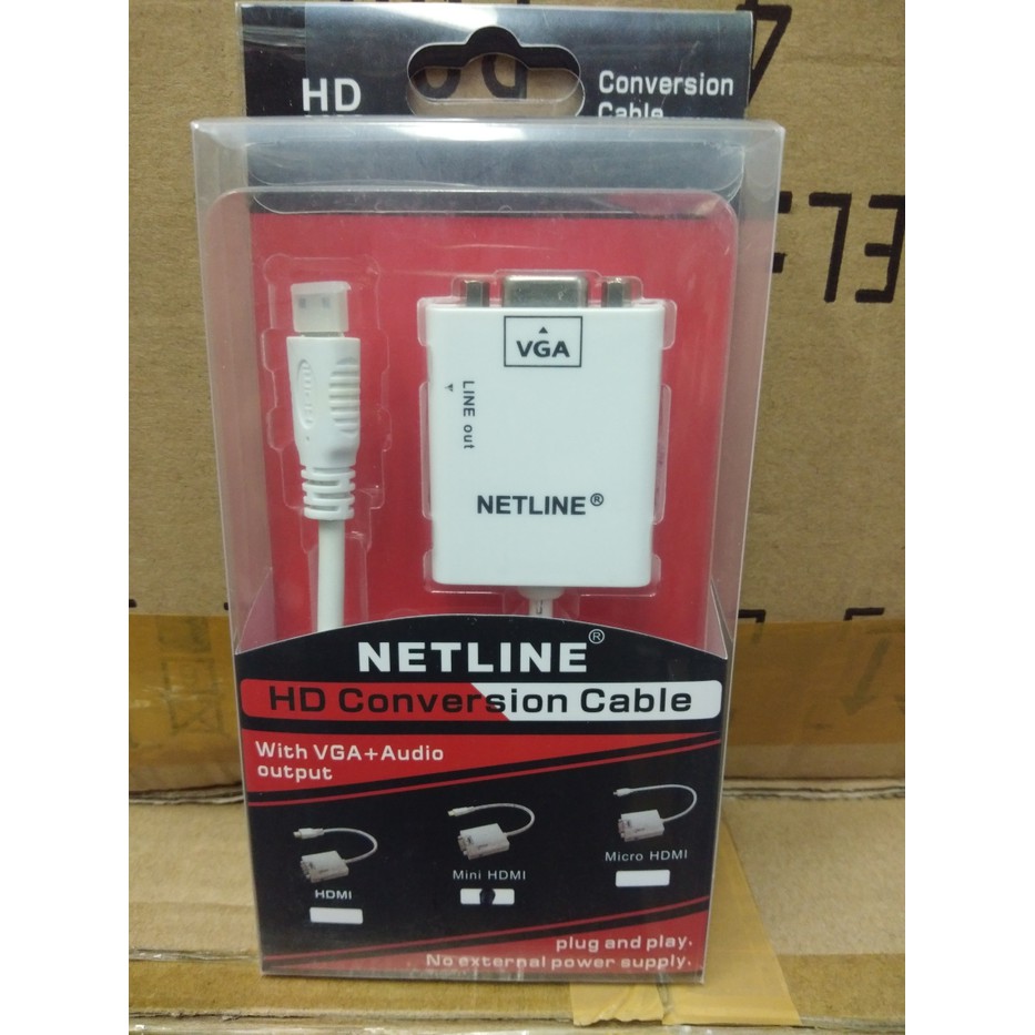 Netline Converter Mini HDMI to VGA with Audio