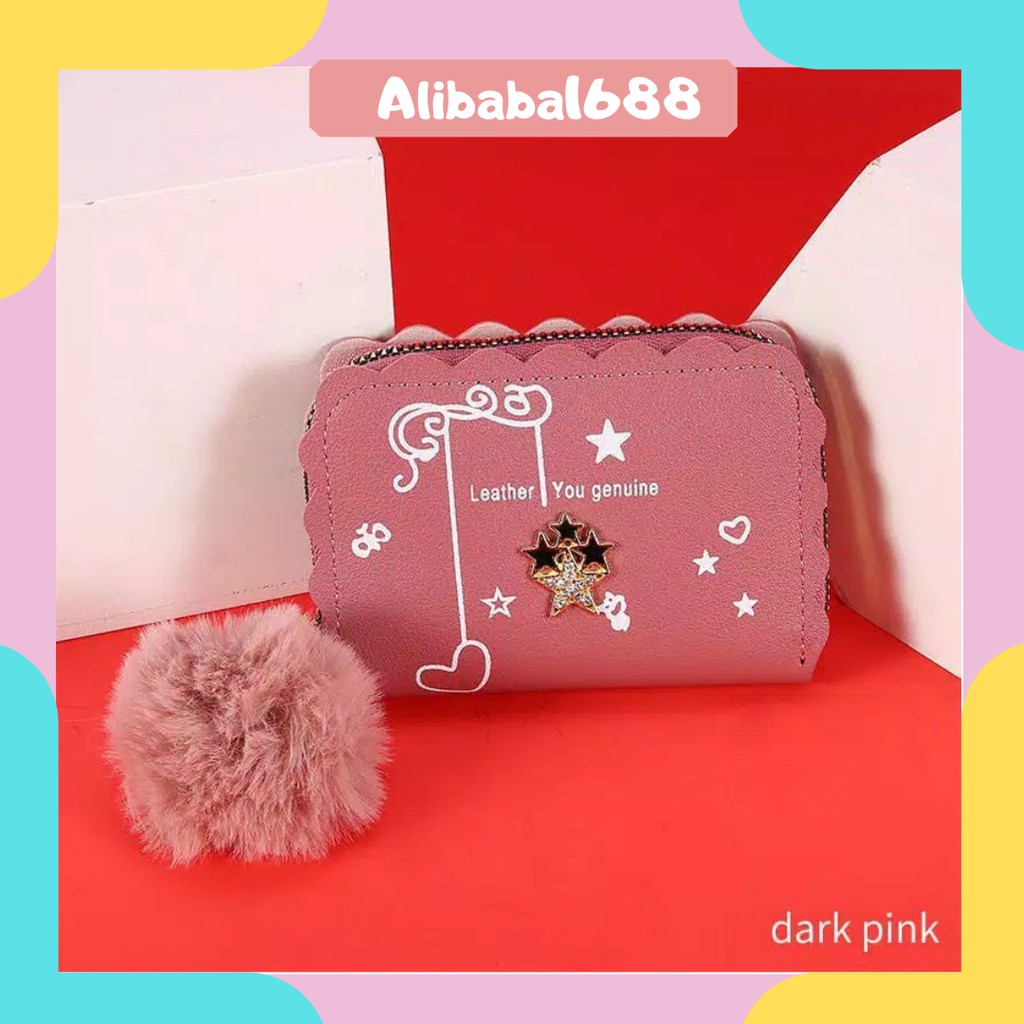 *ALIBABA1688* DOMPET WANITA C1002 + POM2 FASHION TRENDY FASHION WALLET