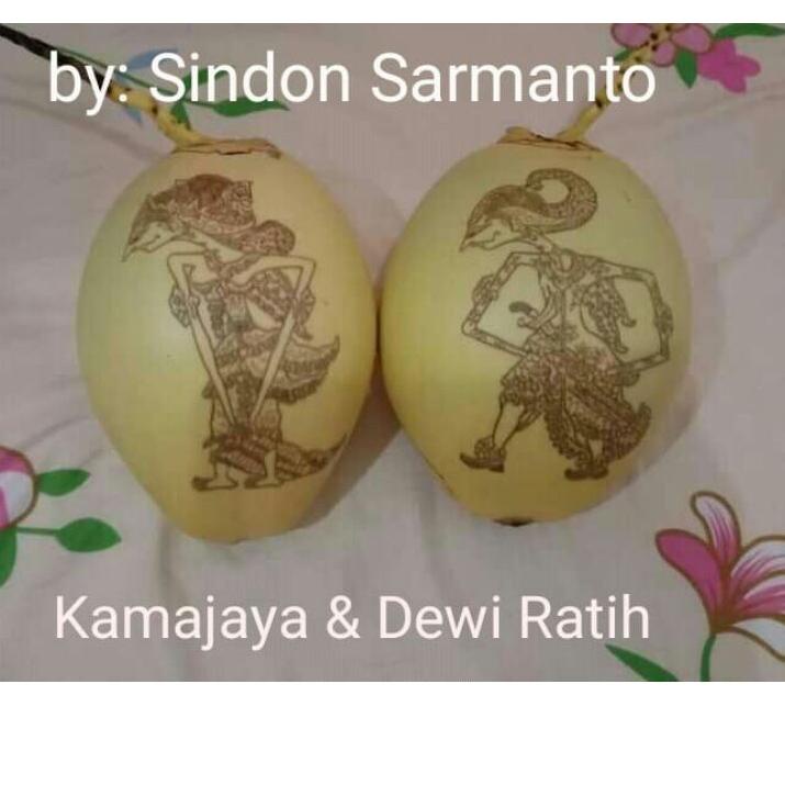 HARGA TERMURAAH.. Kelapa gading gambar wayang 7 bulanan keba tingkepan
