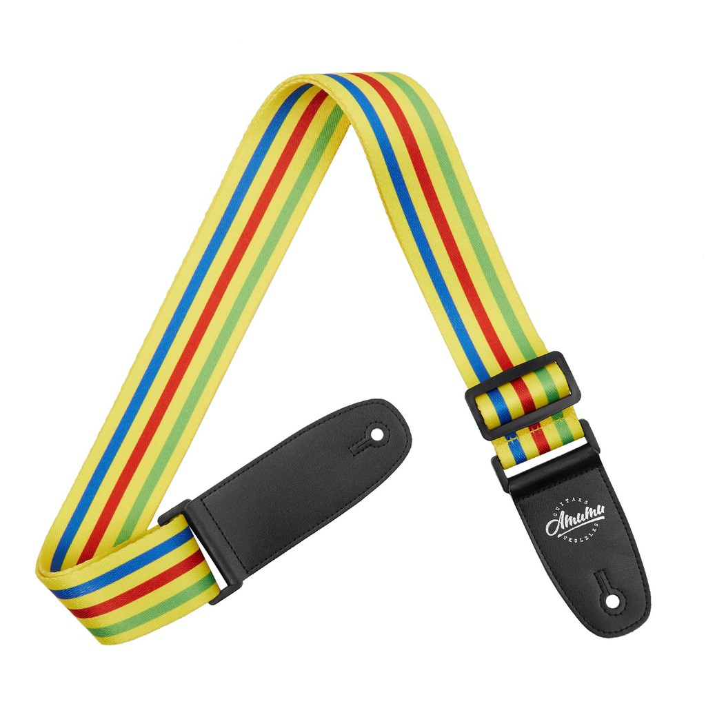 Amumu PC02P Strap Gitar motif Yellow Stripe