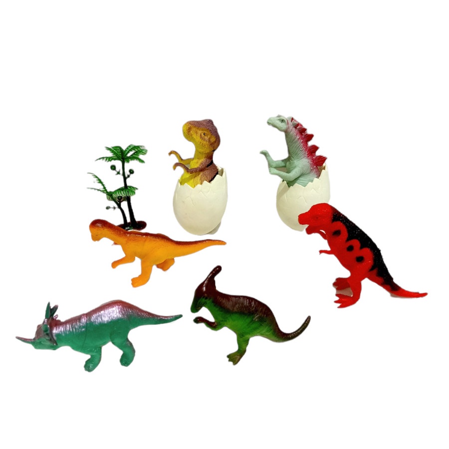 Mainan Figure Set Dinosaur Dinosaurus Bertelur-mainan anak laki-laki