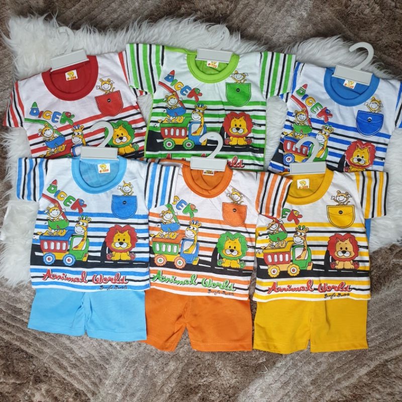 SET bayi laki laki 0-6 bulan / baju bayi laki laki motif random