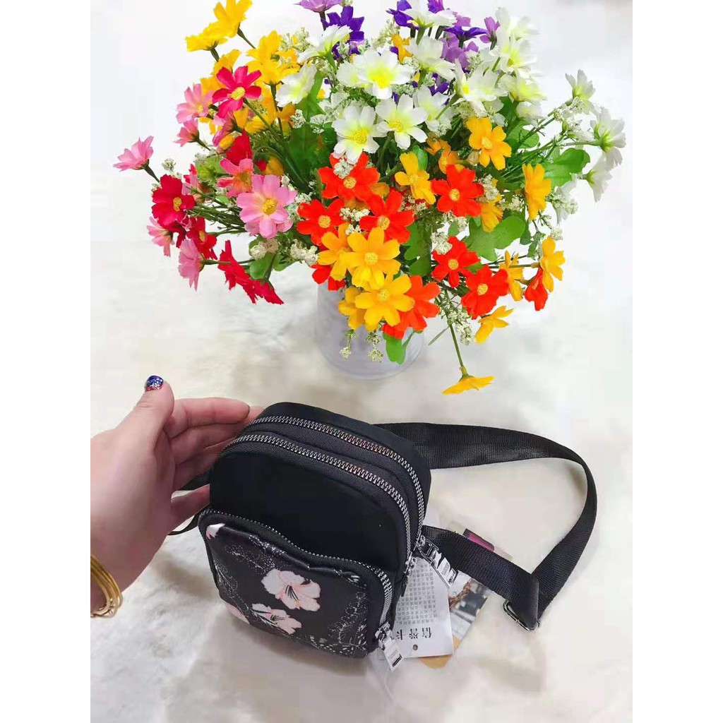 Tas Wanita Import Jinjing dan Selempang CHIBAO Mini CB2205 2205 Motif Campur Bahan Parasut Kualitas