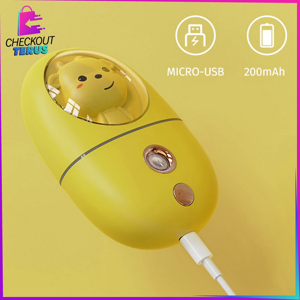 CT K62 Nano Spray Mini Karakter Pelembab Wajah Portable Bisa Untuk Disinfektan Diffuser Mini Humidifier USB Charger