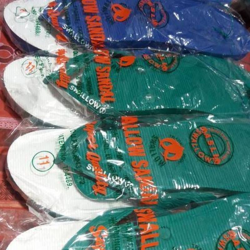 Sandal Jepit Swallow Jumbo 1/2 Lusin Sandal Swallow Klasik ukuran 10.5 - 11.5