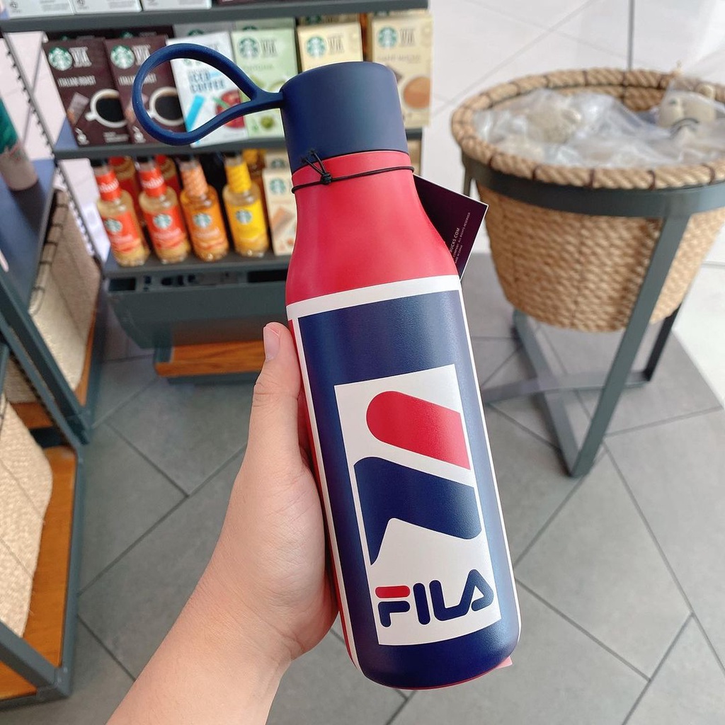 Tumbler Starbucks x FILA Lanyard Water Bottle 20oz