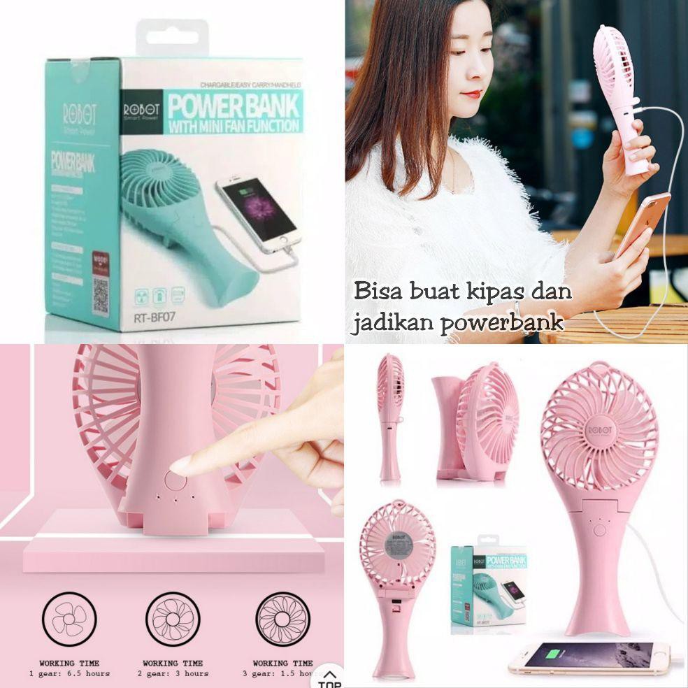 ROBOT Kipas Genggam Portable Mermaid RT-BF07 (powerbank 2000mah)