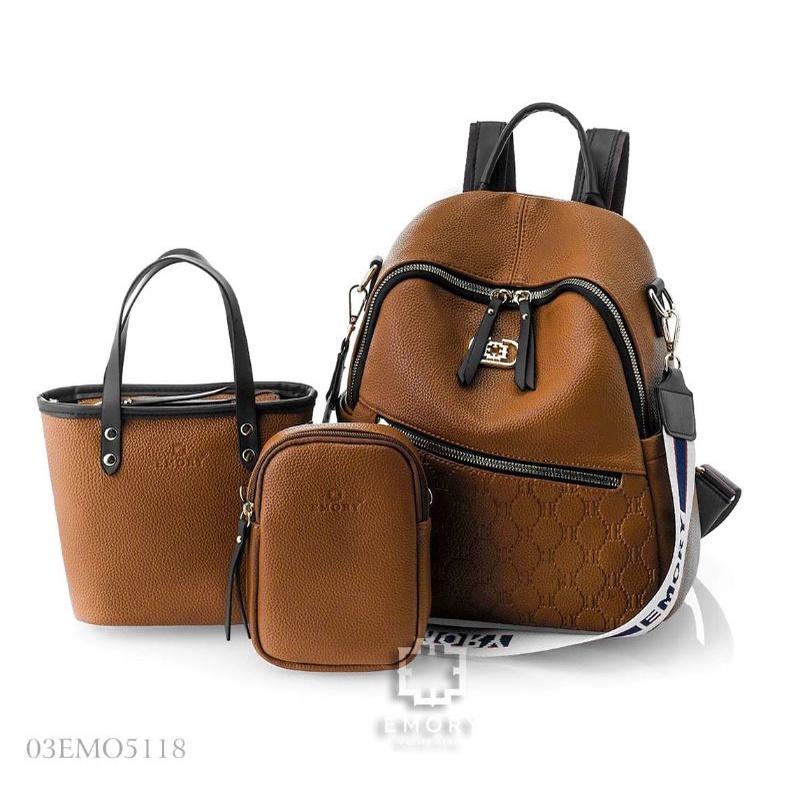 ORIGINAL EMORY Marvinne 03EMO 5118 TAS RANSEL WANITA 3IN1