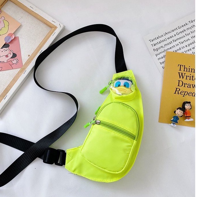 NAOMI - Kokoro Kids Bag - Tas import Cross Bag - Tas Anak Laki-Laki - Tas donald duck - tas bebek - Lucu Waist Bag Anak Slempang Korea China