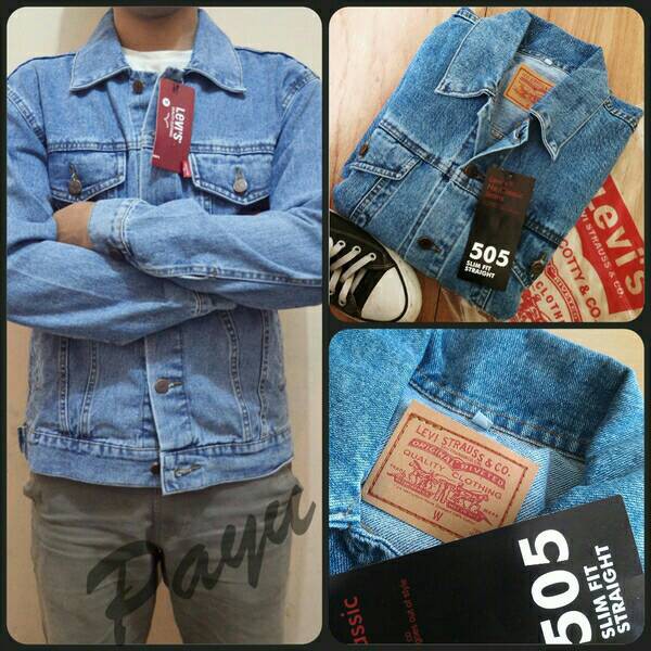 Jaket Jeans Pria Sanwash Original/ Jaket Levis Pria Denim Sandwas HB182 Levis Murah