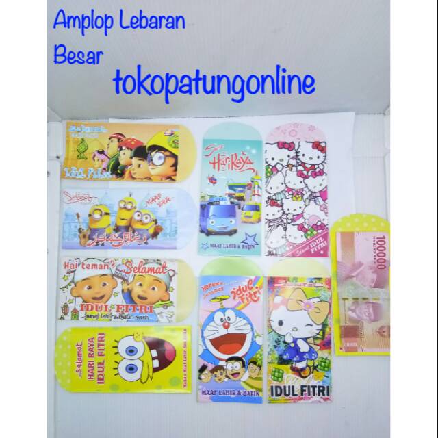 Amplop Lebaran Idul Fitri Besar Kartun Anak