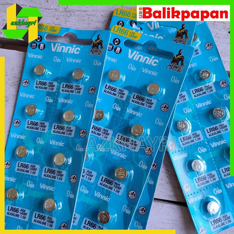 Baterai Battery L626F LR66 AG4 setara 377 376 SR626SW VINNIC Alkaline Batre Kancing Jam