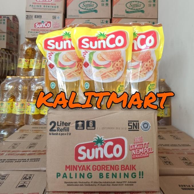 

MINYAK GORENG SUNCO 2 LITER KEMASAN REFILL 1 DUS ISI 6 PCS