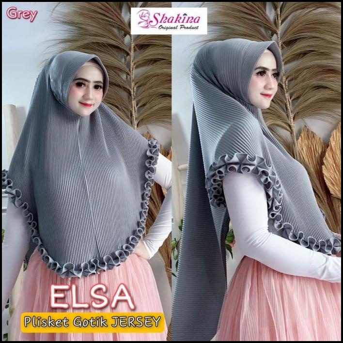 Jilbab Instan Bergo Elsa Plisket Gotik Jersey Ori Shakina Hijab