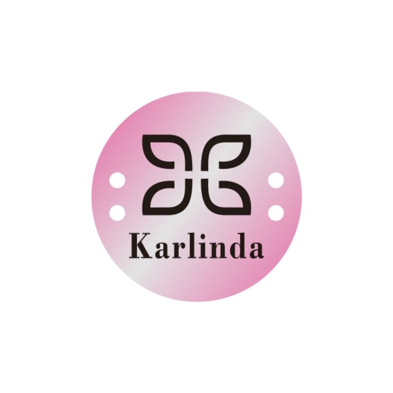 

label akrilik Karlinda rosegold diameter 2 cm 50 pcs
