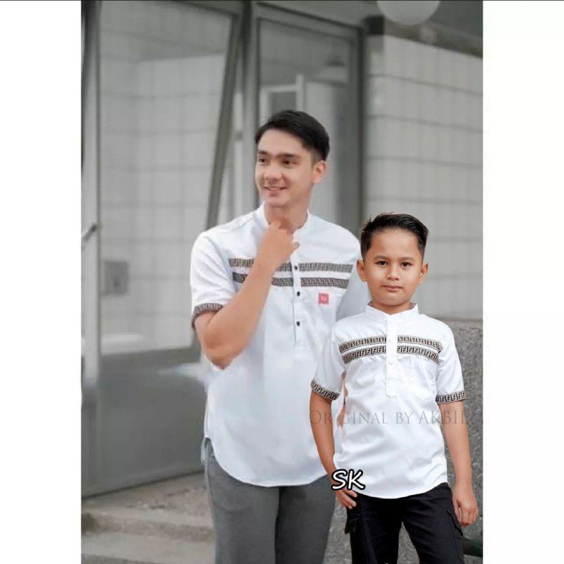 BAJU KURTA KEMEJA KOKO KEMKO PASANGAN COUPLE ANAK AYAH LENGAN PENDEK TERBARU ORIGINAL AGERA