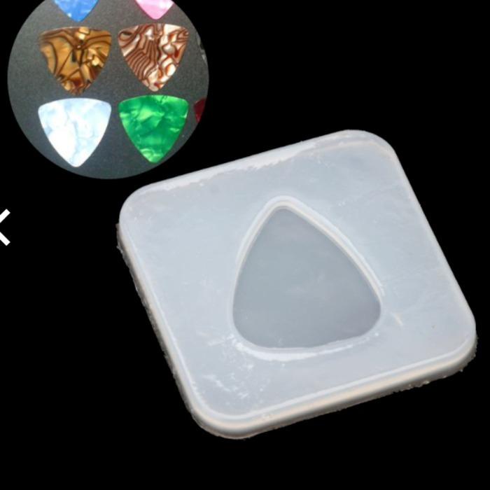 Cetakan Resin Pik Gitar Triangle GROSIR PRAKARYA MALANG Silicon Silikon Transparan Mold 3D Elastis Kerajinan Tangan Tie Dye Diy Hand Craft Crafting Segitiga Handmade