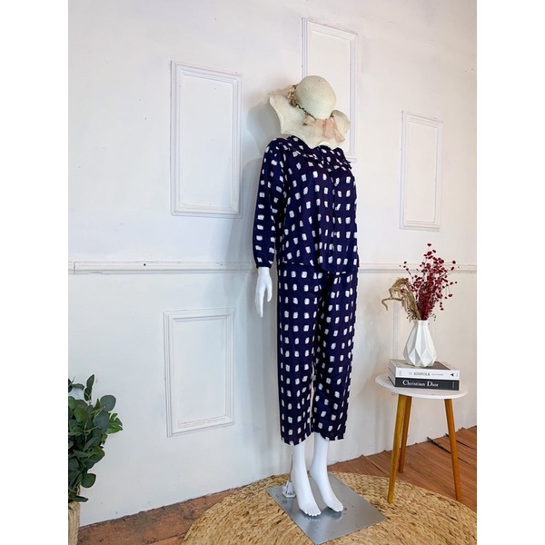 ONE SET RAYON FULL KANCING (PILIH MOTIF) / PIYAMA RAYON WANITA MURAH / PAJAMAS BUSUI / DAILY SET-KC 1