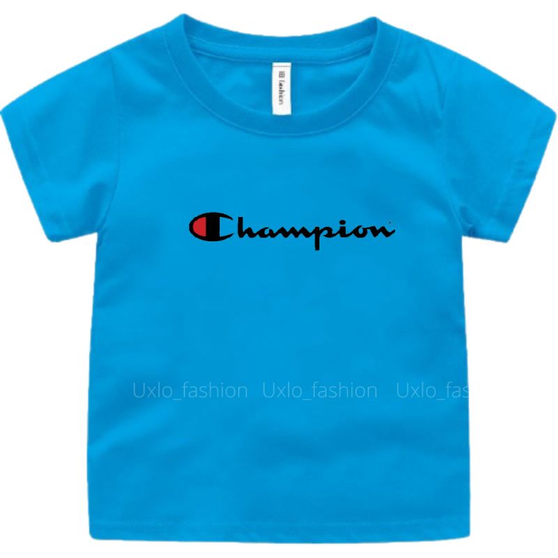 KAOS ANAK LAKI LAKI DAN PEREMPUAN UMUR 2 SAMPAI 9 TAHUN KAOS ANAK CHAMPPION MURAH SABLON DIGITAL UXLO FASHION